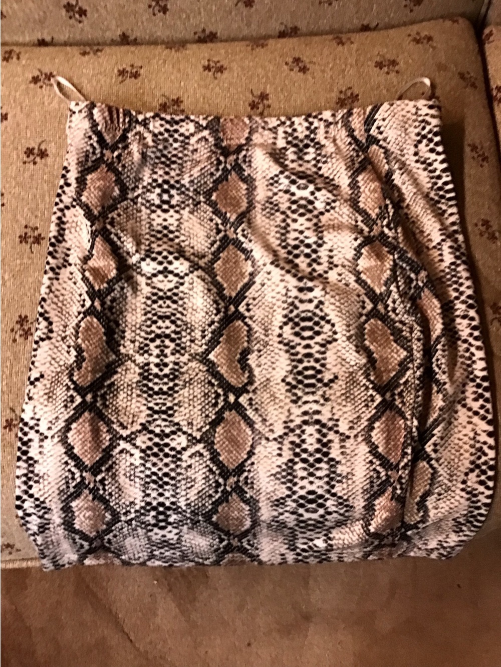 SHEIN Snake Print Mini Skirt in Brown and tan and black